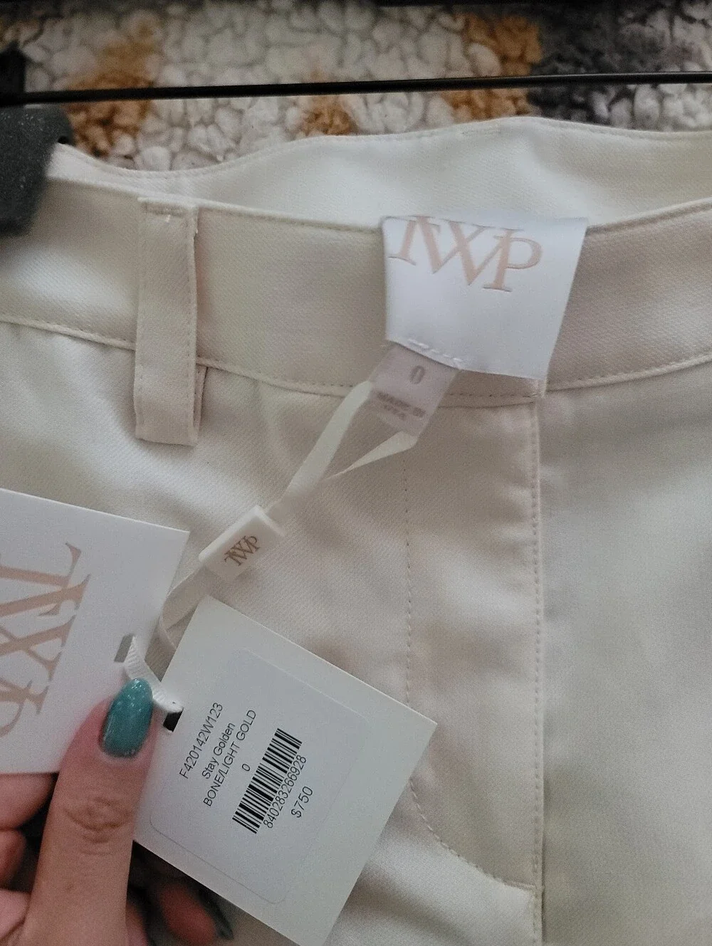TWP Stay Golden Wide Leg Pant Bone / Light Golde Size 0 NWT